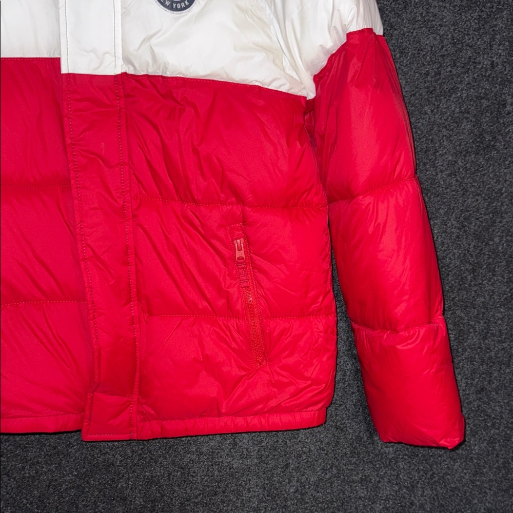 Abercrombie Kids Navy, Red and white Puffer  Jacket w/sherpa lining 15/16 - Picture 4 of 11